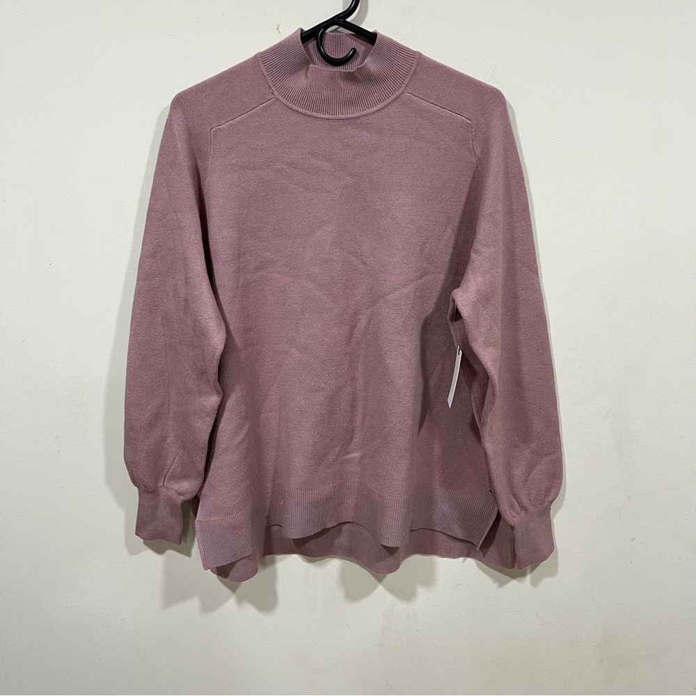 NWT MAEVE ANTHROPOLOGIE The Carys Mock Neck Sweater pink Small oversize